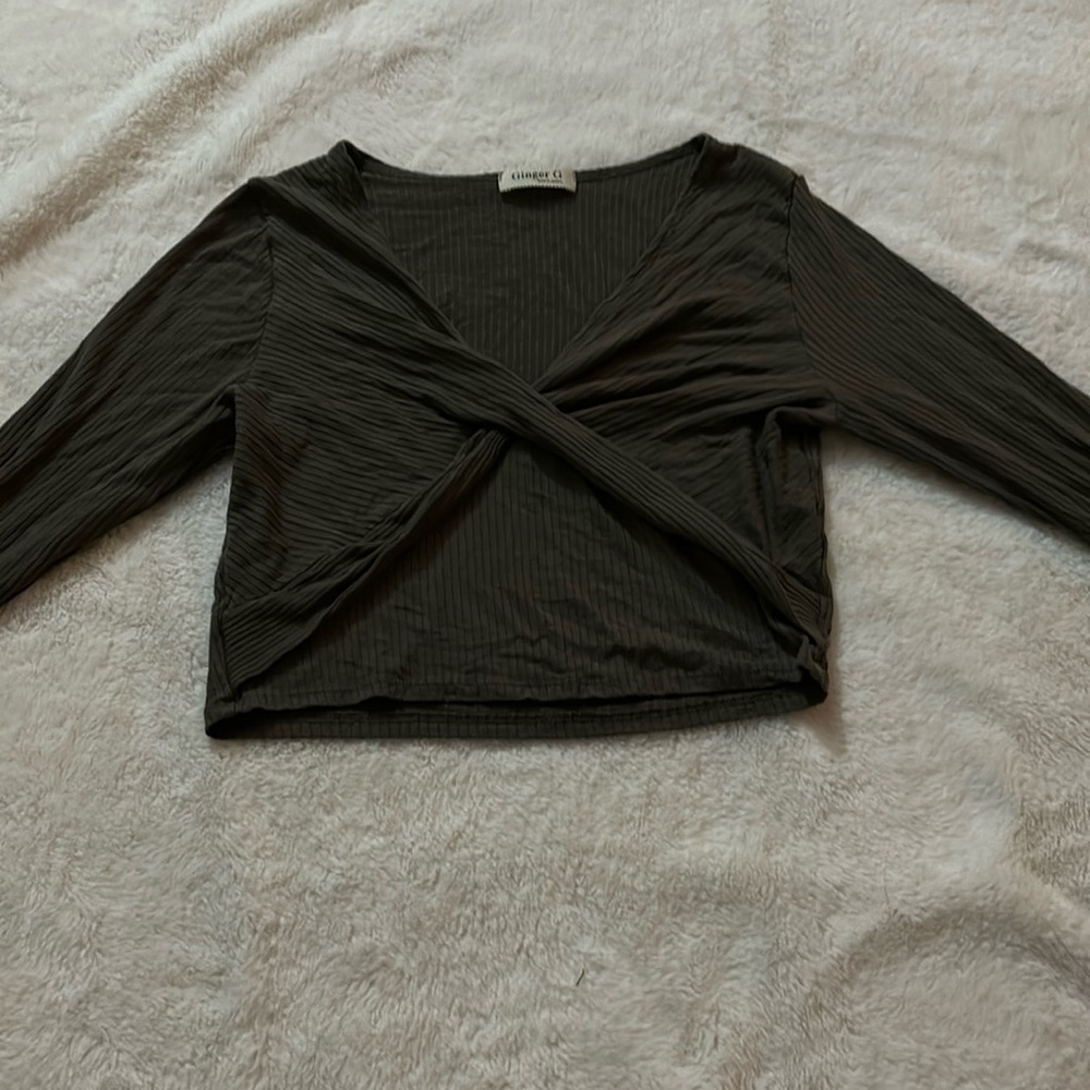 cleaning out closet, brand Ginger G, color dark green, size small